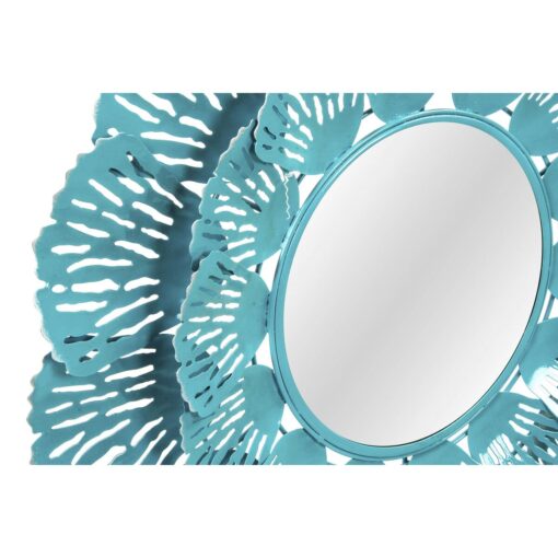 Espelho de parede Azul Metal Coral Branco 60 x 7 x 60 cm Mediterrâneo (2 Unidades) - Image 2