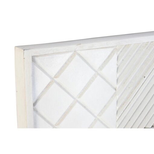 Espelho de parede Branco Madeira de mangueira Losangos Moderno (154 x 4 x 94 cm) - Image 3