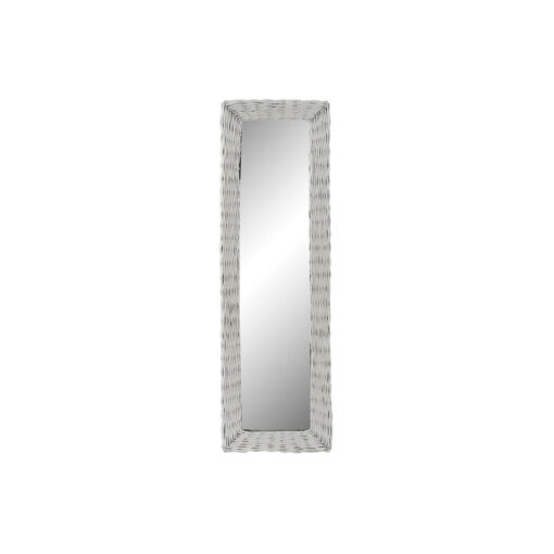 Espelho de parede Cristal MDF Branco vime Cottage (43 x 133 x 4 cm) (43 x 4 x 132