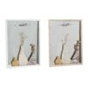 Espelho de parede Cristal Natural Branco 30 x 4 x 40 cm Madeira MDF Cottage (2 Unidades)