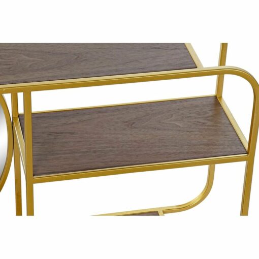 Espelho de parede Espelho Dourado Metal Madeira Castanho (100 x 18 x 40 cm) - Image 3