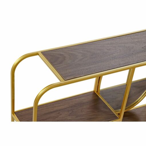 Espelho de parede Espelho Dourado Metal Madeira Castanho (100 x 18 x 40 cm) - Image 4