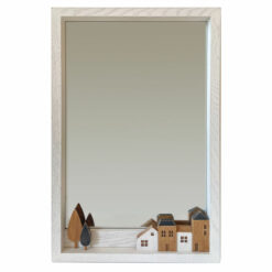 Espelho de parede Madeira Branco Casas (36 x 4 x 60 cm)