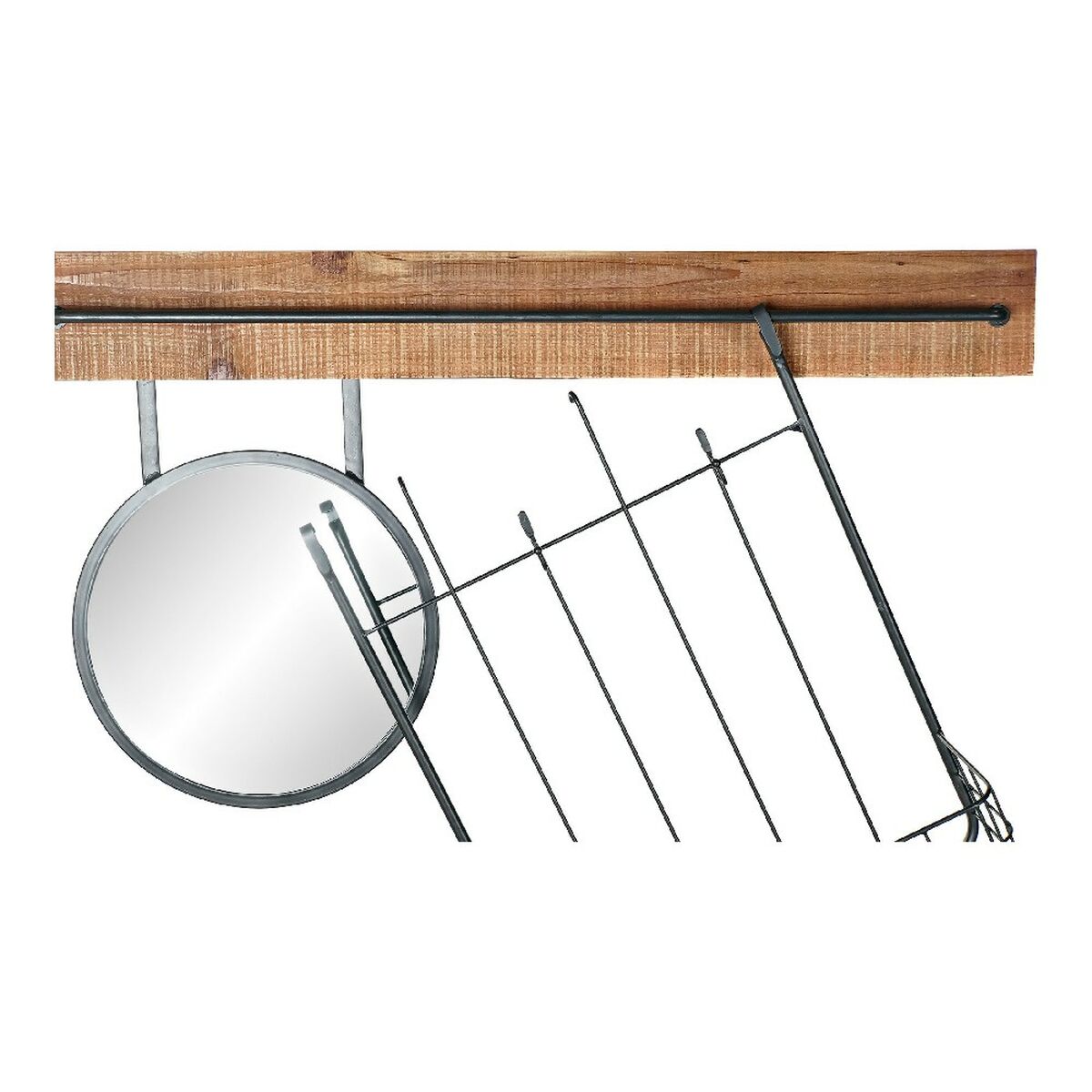 Espelho de parede Preto Metal Abeto Espelho (80 x 15 x 20 cm) - Image 4