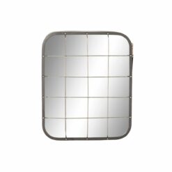 Espelho de parede Preto Metal Dourado (45.5 x 7.5 x 55 cm)