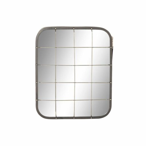 Espelho de parede Preto Metal Dourado (45.5 x 7.5 x 55 cm)