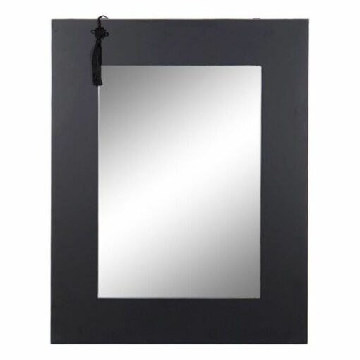 Espelho de parede Preto Oriental Madeira MDF (70 x 2 x 90 cm)