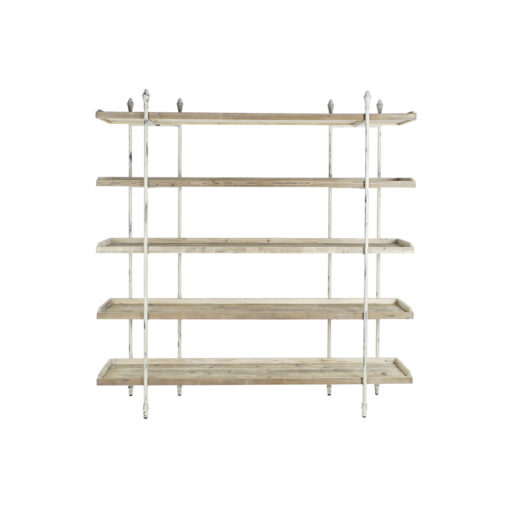 Estantes 190 x 40 x 200 cm Abeto Natural Metal Branco 40 % Metal