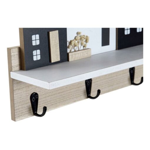 Estantes Bengaleiro 39 x 9 x 27 cm Preto Castanho Branco Madeira MDF - Image 3
