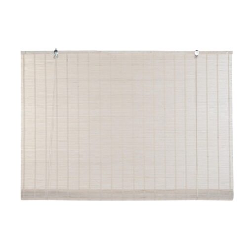 Estore de enrolar Envernizado Branco Bambu (120 x 2 x 230 cm)