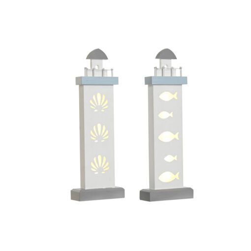 5 x 40 cm Azul Branco Farol Espirais Concha Mediterrâneo (2 Unidades)
