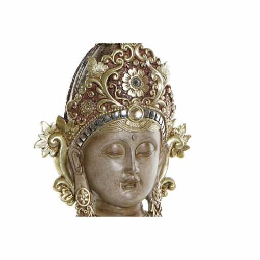 Figura Decorativa 15 x 7 x 38 cm Dourado Castanho Buda Oriental - Image 2