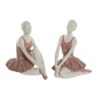 Figura Decorativa 16 x 11 x 17 cm Bailarina Ballet Romântico (2 Unidades)
