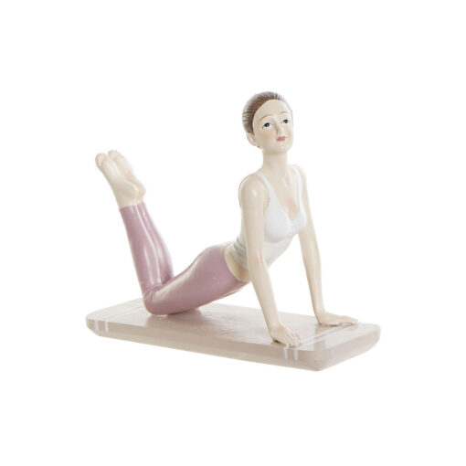 Figura Decorativa 16 x 6 x 13 cm Scandi Cor de Rosa Yoga