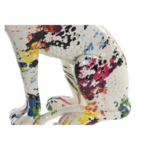 Figura Decorativa 16 x 8 x 25 cm Branco Leopardo Multicolor Moderno - Image 2