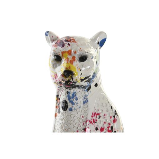Figura Decorativa 16 x 8 x 25 cm Branco Leopardo Multicolor Moderno - Image 3