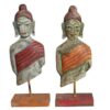Figura Decorativa 18 x 9 x 47 cm Buda Oriental (2 Unidades)