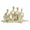 Figura Decorativa 21 x 8 x 12 cm Dourado Família