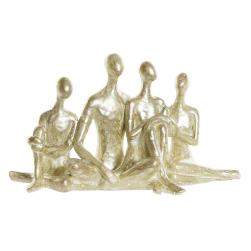 Figura Decorativa 21 x 8 x 12 cm Dourado Família