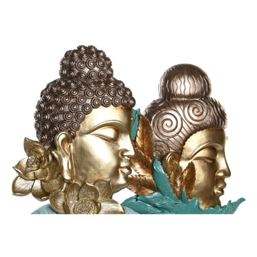 5 cm Preto Dourado Buda Turquesa Oriental (2 Unidades)