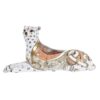 Figura Decorativa 24 x 10 x 12 cm Laranja Branco Leopardo Colonial