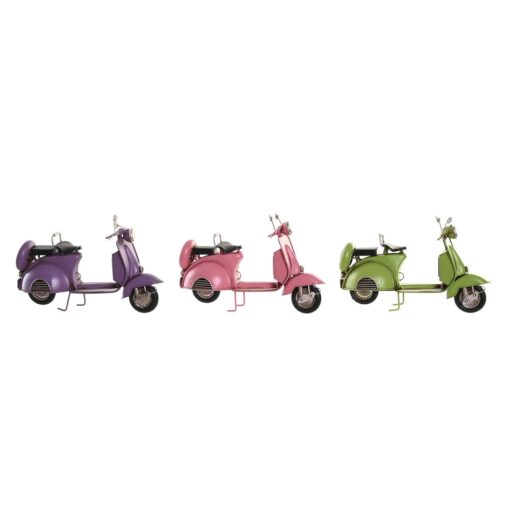 Figura Decorativa 26 x 10 x 17 cm Cor de Rosa Lilás Mota Verde Vintage (3 Peças)
