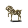 Figura Decorativa 29 x 9 x 25 cm Cavalo Preto Dourado