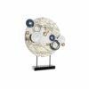 Figura Decorativa Azul Dourado Metal Branco (52 x 8