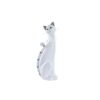 Figura Decorativa Branco Romântico Gato 9 x 9 x 24 cm