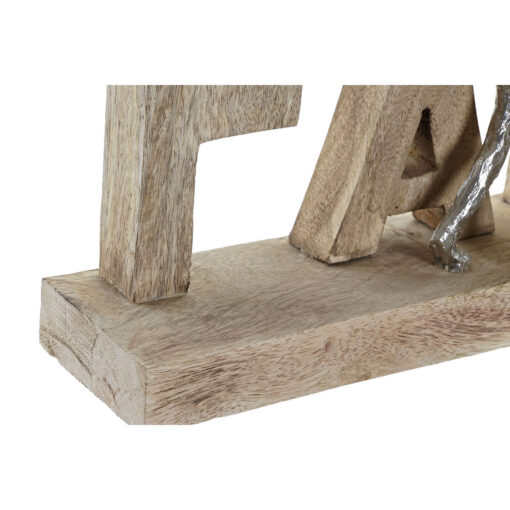 Figura Decorativa Castanho Alumínio Madeira de mangueira (55 x 7,5 x 21 cm) - Image 3