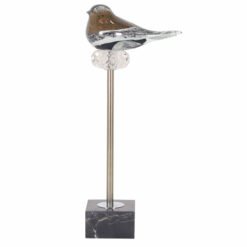Figura Decorativa Cristal Mármore Vogel (18 x 10 x 42 cm)
