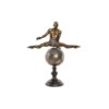 Figura Decorativa Dourado Resina Ginasta Moderno (36 x 19 x 46 cm)