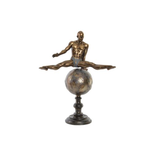 Figura Decorativa Dourado Resina Ginasta Moderno (36 x 19 x 46 cm)