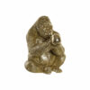 Figura Decorativa Dourado Resina Gorila (33 x 33 x 43 cm)