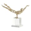 Figura Decorativa Resina Cristal Mármore (30 x 10 x 27 cm)