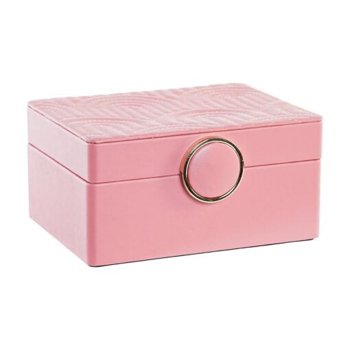 Guarda-Joias 23 x 17 x 10 cm Cor de Rosa Poliuretano Madeira MDF - Image 3