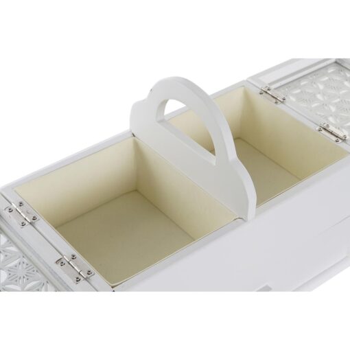 Guarda-Joias Cristal Branco Marfim Madeira MDF 30 x 17 x 24 cm - Image 3