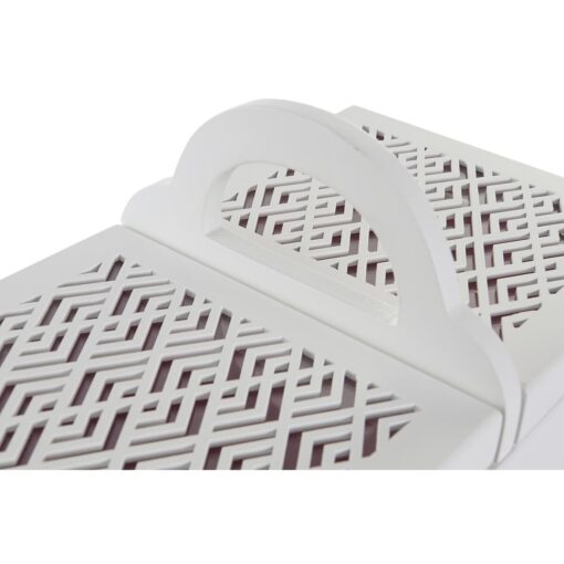 Guarda-Joias Cristal Branco Rosa Claro Madeira MDF 30 x 17 x 24 cm - Image 2