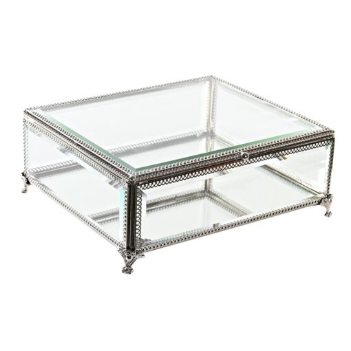 Guarda-Joias Cristal Metal (25 x 21 x 10 cm)