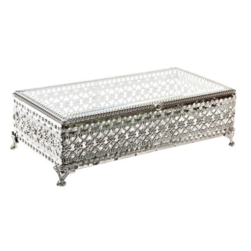 Guarda-Joias Cristal Prateado Metal (25