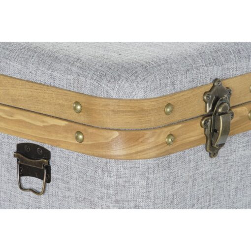 Jogo de Caixas Decorativas Cinzento Madeira Poliéster (3 pcs) - Image 3
