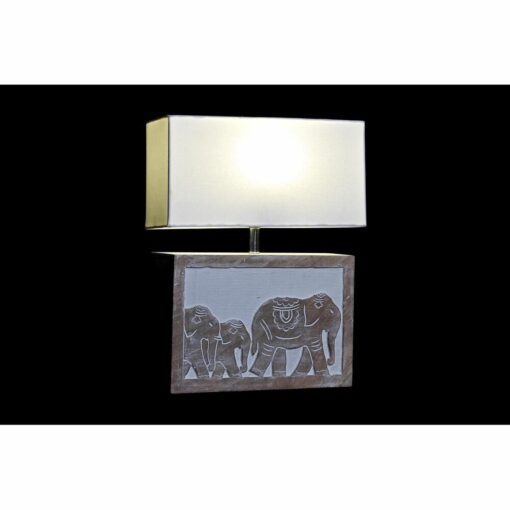 Lâmpada de mesa Castanho Branco 220 V 50 W Índio (33 x 12 x 41 cm) - Image 2