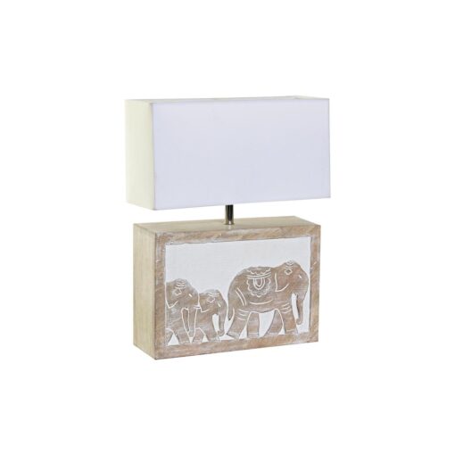 Lâmpada de mesa Castanho Branco 220 V 50 W Índio (33 x 12 x 41 cm)