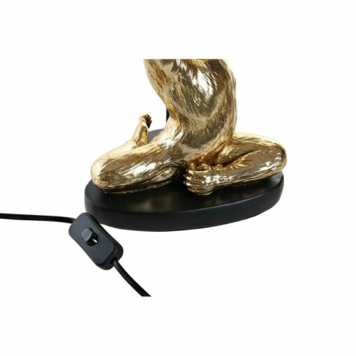 Lâmpada de mesa Preto Dourado Poliéster Resina Macaco (25 x 25 x 48 cm) - Image 4