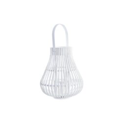 Lantaarn Cristal Branco Bambu (29 x 29 x 34 cm)