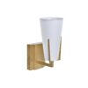 Luminária de parede 25W Dourado Metal Poliéster Branco 220 V (12 x 14 x 25 cm)