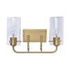 Luminária de parede Cristal Dourado Metal 220 V 50 W (41 x 17 x 24 cm)