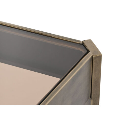 Mesa de Centro 102 x 62 x 53 cm Cristal Metal Alumínio - Image 3