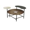 Mesa de Centro 118 x 90 x 61 cm Metal Alumínio Madeira MDF