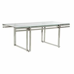 Mesa de Centro Cristal Aço inoxidável (120 x 60 x 45 cm)